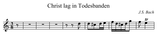 Christ lag in Todesbanden - staff notation