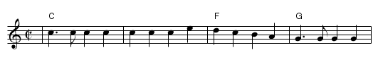 Christchurch Bells - staff notation