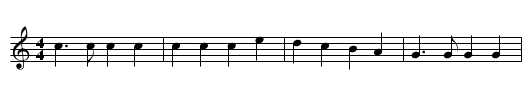 Christchurch Bells - staff notation