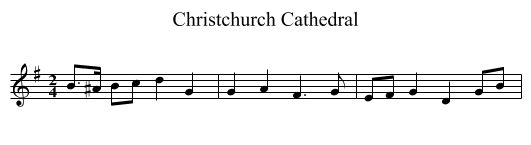 Christchurch Cathedral - staff notation