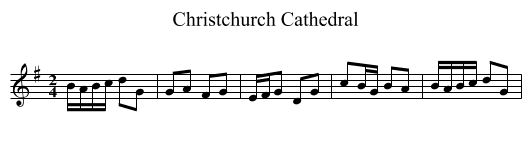 Christchurch Cathedral - staff notation