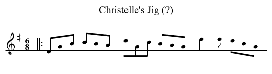 Christelle's Jig (?) - staff notation