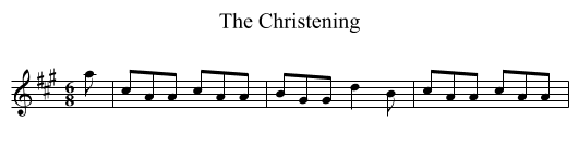 Christening, The  - staff notation