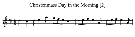 Christenmass Day in the Morning [2] - staff notation