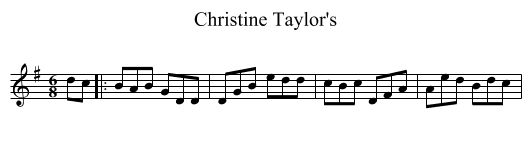 Christine Taylor's - staff notation