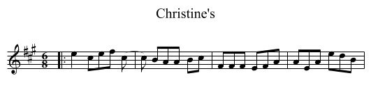 Christine's - staff notation