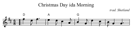 Christmas Day ida Morning - staff notation
