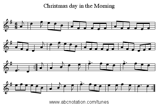 Christmas day in the Morning - staff notation