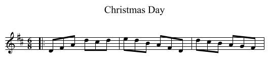 Christmas Day - staff notation