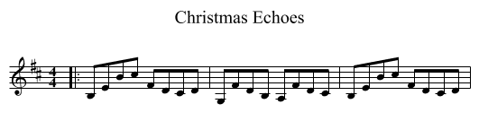 Christmas Echoes - staff notation