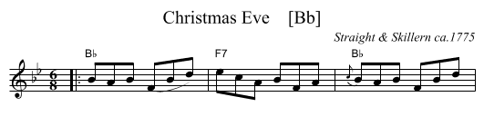 Christmas Eve    [Bb] - staff notation