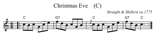 Christmas Eve    (C) - staff notation