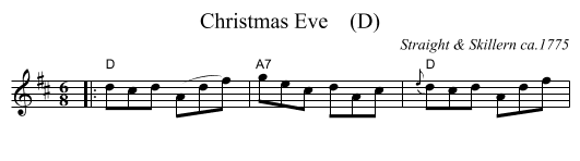 Christmas Eve    (D) - staff notation