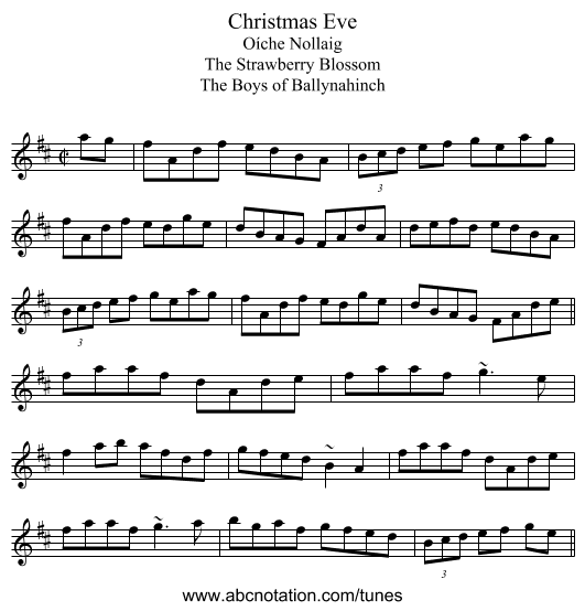 Christmas Eve - staff notation