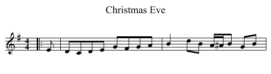 Christmas Eve - staff notation