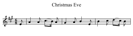 Christmas Eve - staff notation