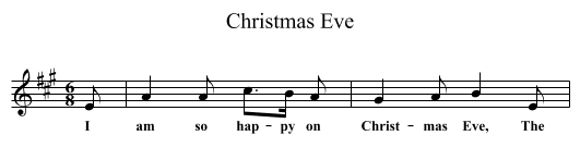 Christmas Eve - staff notation