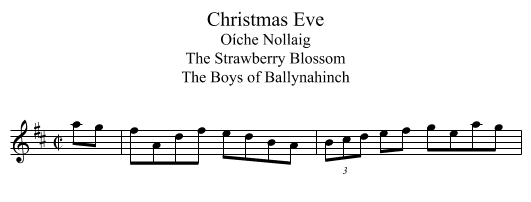 Christmas Eve - staff notation