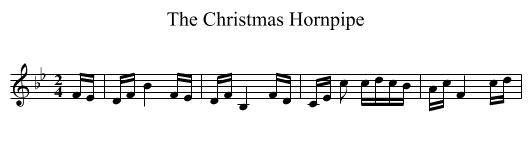Christmas Hornpipe, The - staff notation