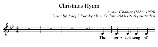 Christmas Hymn - staff notation