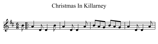 Christmas In Killarney - staff notation