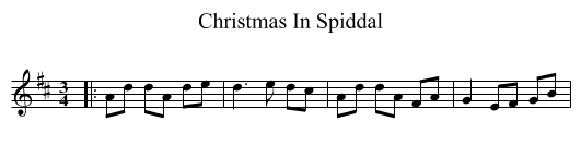 Christmas In Spiddal - staff notation