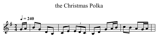 Christmas Polka, the  - staff notation