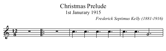 Christmas Prelude - staff notation