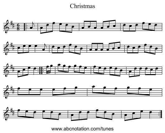 Christmas - staff notation
