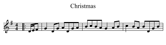 Christmas - staff notation