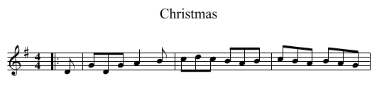 Christmas - staff notation