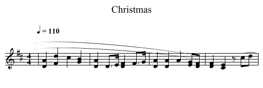 Christmas - staff notation