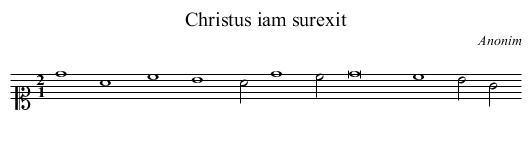 Christus iam surexit - staff notation