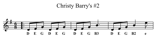 Christy Barry's #2 - staff notation