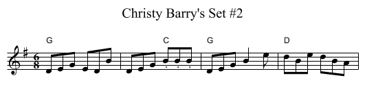 Christy Barry's Set #2 - staff notation