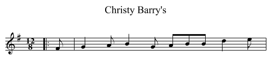 Christy Barry's - staff notation
