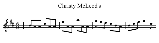 Christy McLeod's - staff notation