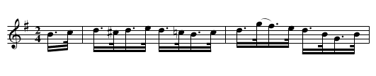 Chromatic Hornpipe - staff notation
