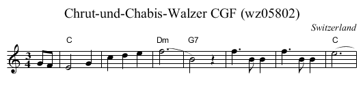 Chrut-und-Chabis-Walzer CGF (wz05802) - staff notation