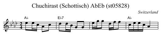 Chuchirast (Schottisch) AbEb (st05828) - staff notation