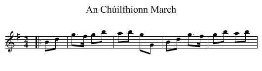Chúilfhionn March, An  - staff notation