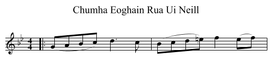Chumha Eoghain Rua Ui Neill - staff notation