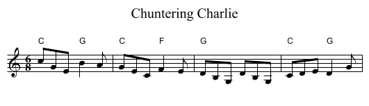 Chuntering Charlie - staff notation
