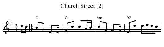Church Street [2] - staff notation