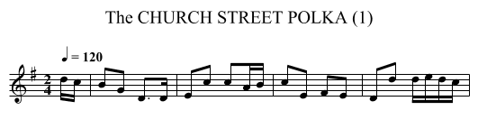 CHURCH STREET POLKA (1), The - staff notation