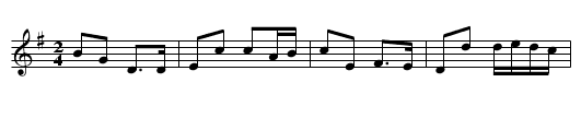 Church Street polka - staff notation