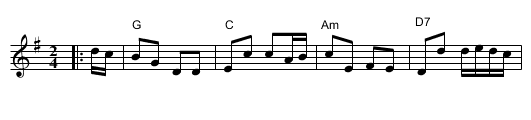 Church Street - staff notation