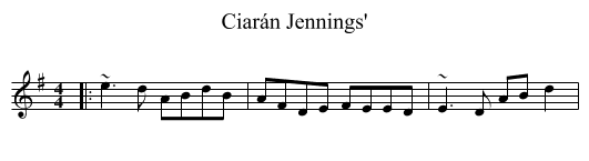 Ciarán Jennings' - staff notation