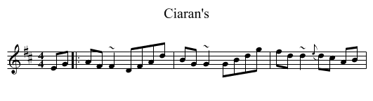 Ciaran's - staff notation