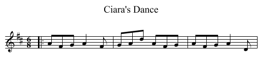 Ciara's Dance - staff notation